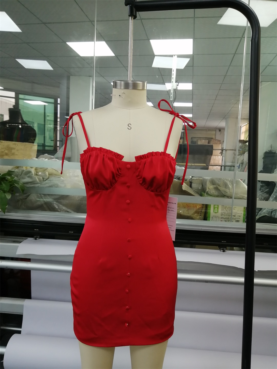 Red Strap Mini Dress