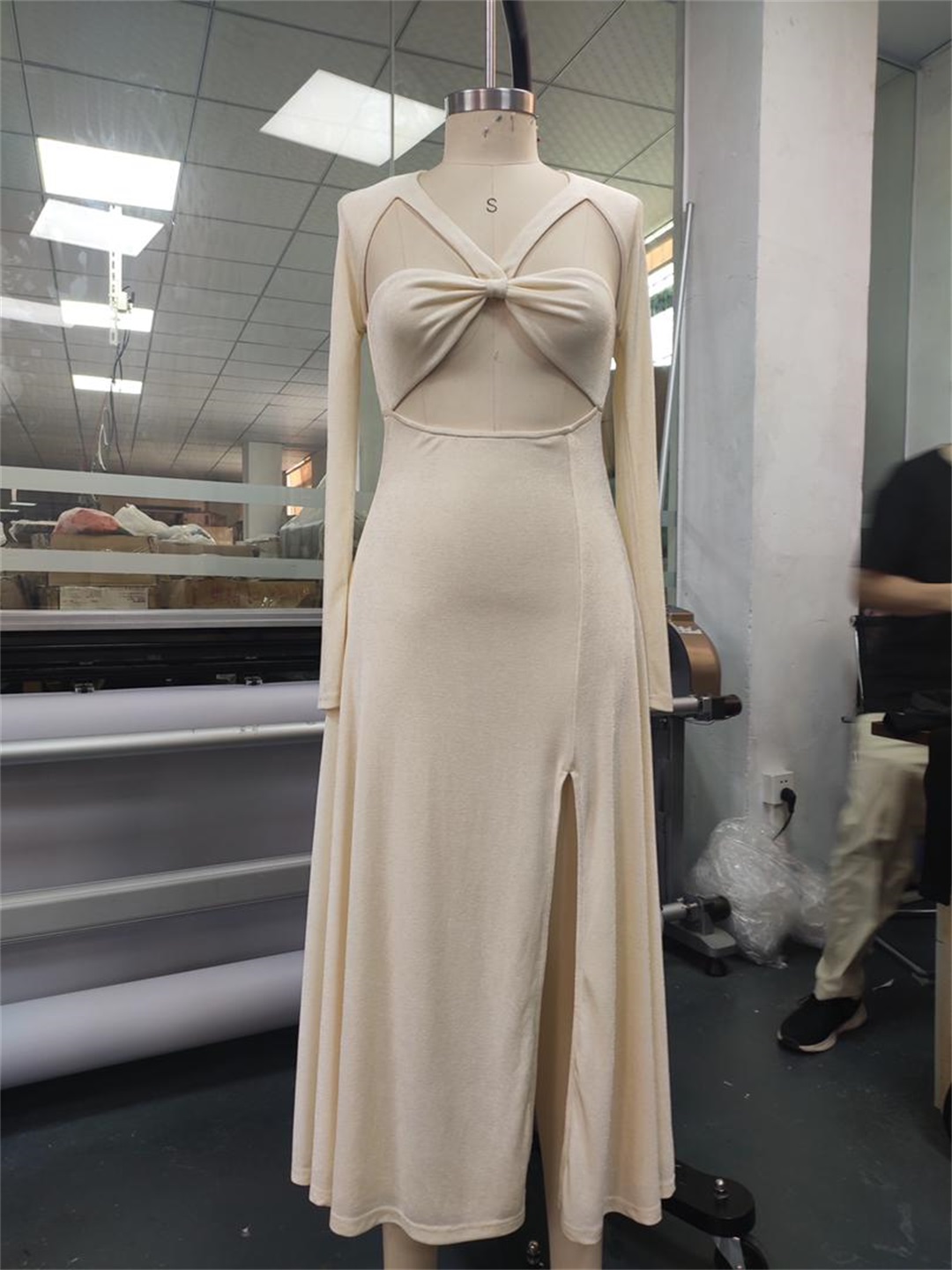 Long Sleeves Knitwear Dress