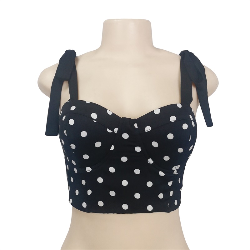 Polka dot corset top