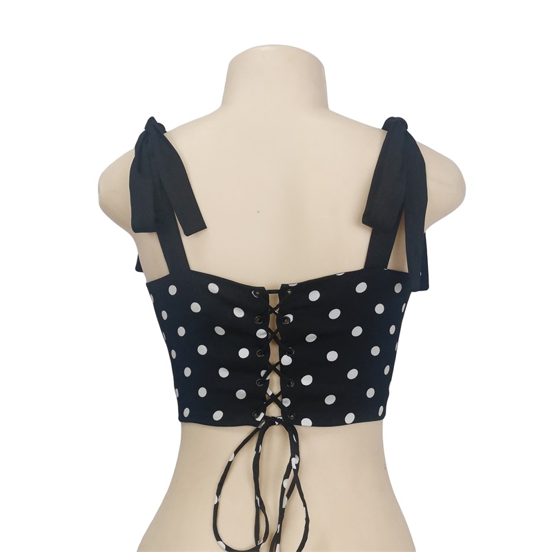 Polka dot corset top