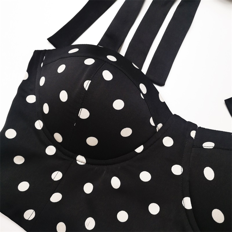 Polka dot corset top