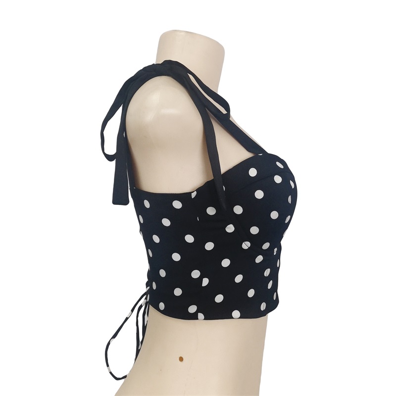 Polka dot corset top