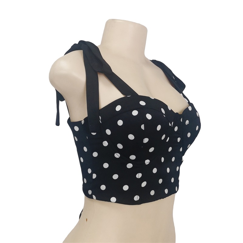 Polka dot corset top