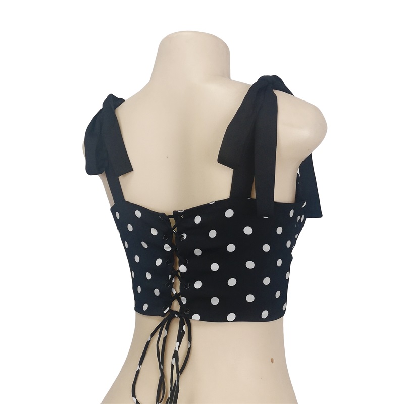 Polka dot corset top