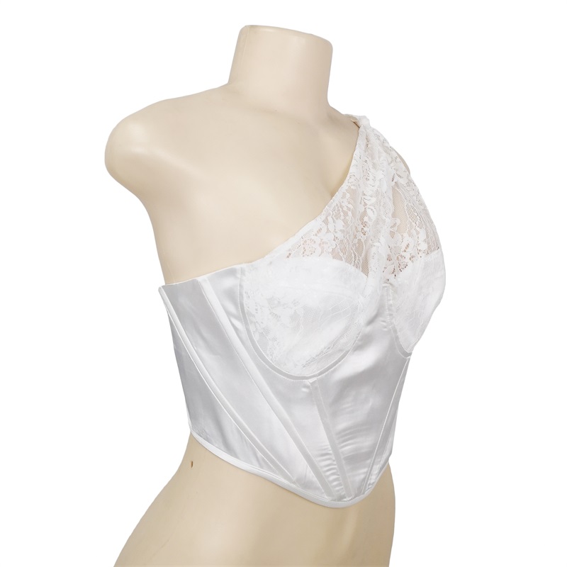 White lace corset top