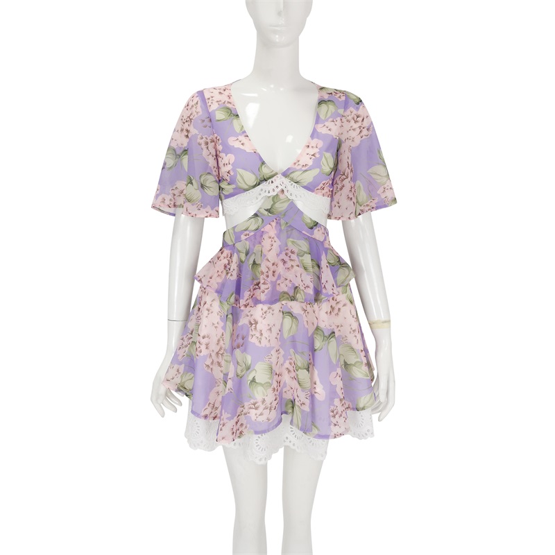 Fancy floral mini dress