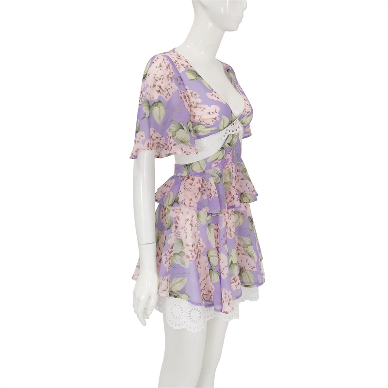 Fancy floral mini dress