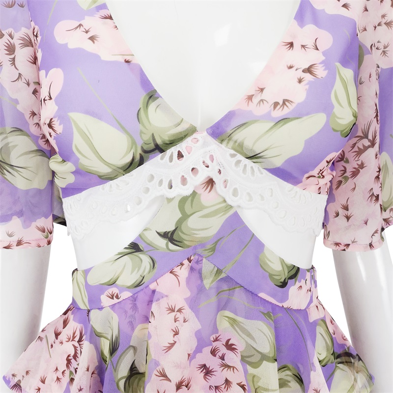 Fancy floral mini dress