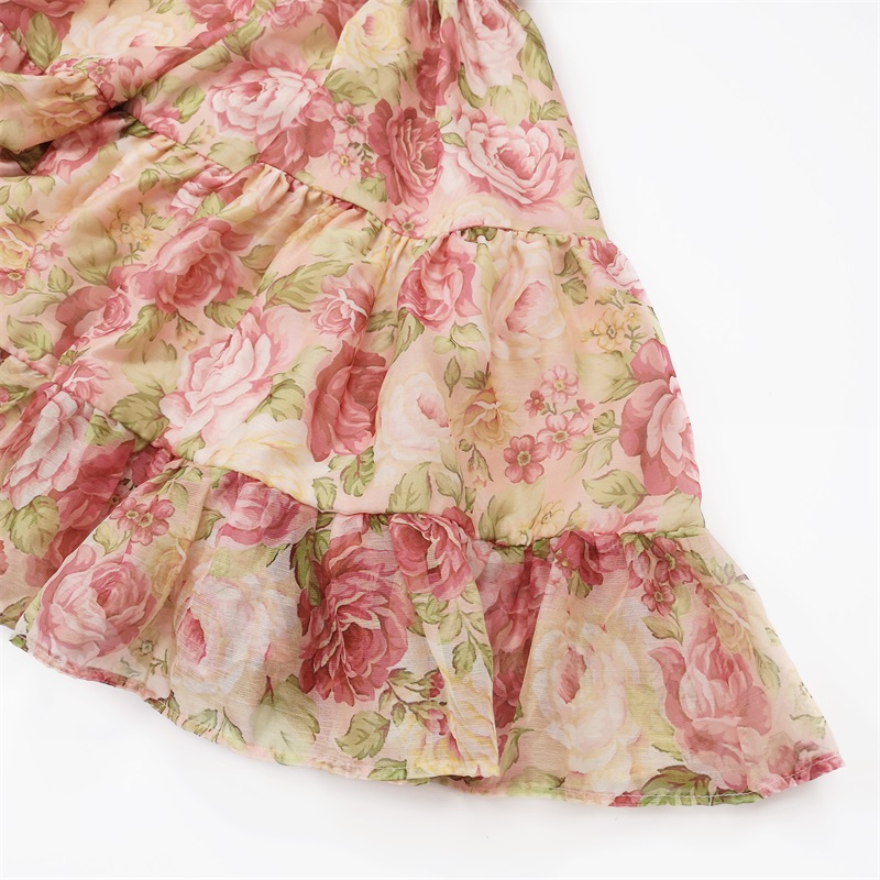 Floral printed two piece sets clothes