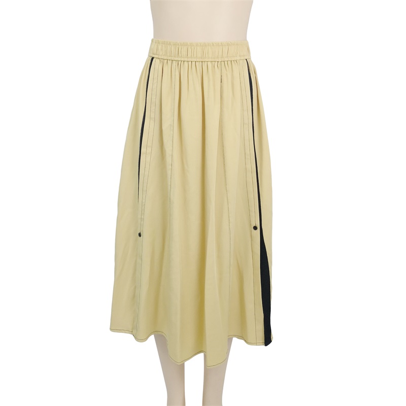 A line midi skirt