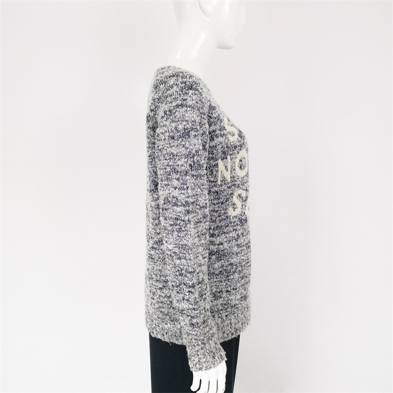 Heather grey long sleeves pullover sweater