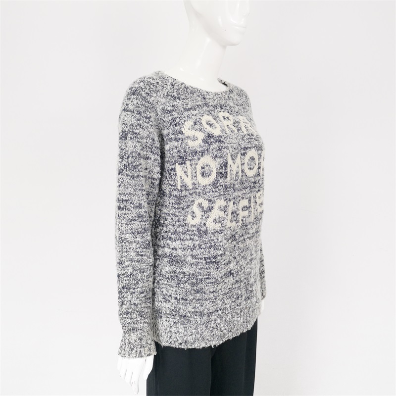 Heather grey long sleeves pullover sweater