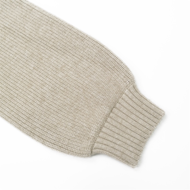 Cream long sleeves cardigan sweater