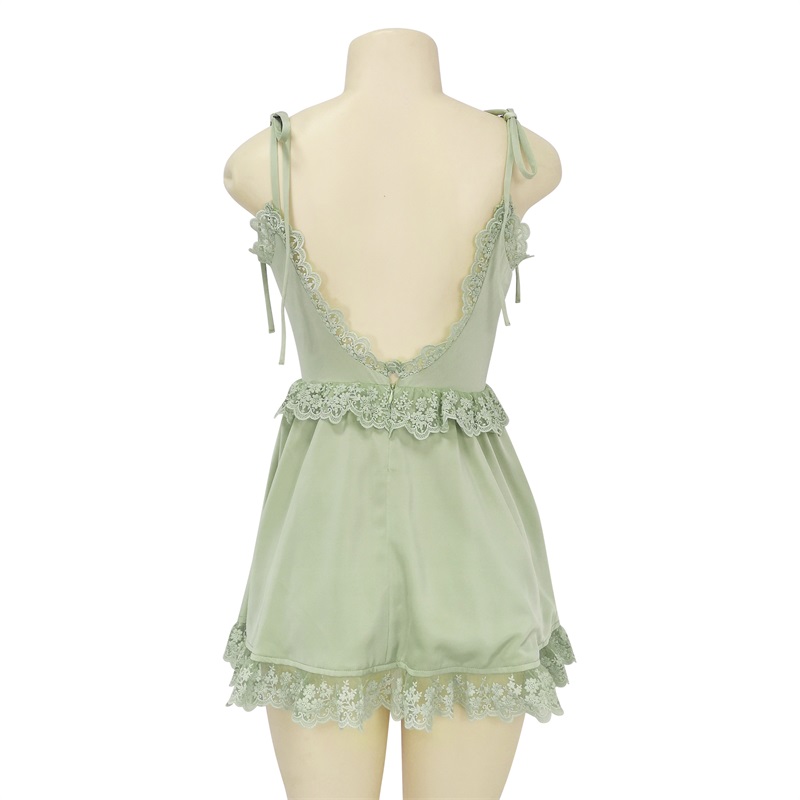 Sexy V neck ruffled romper