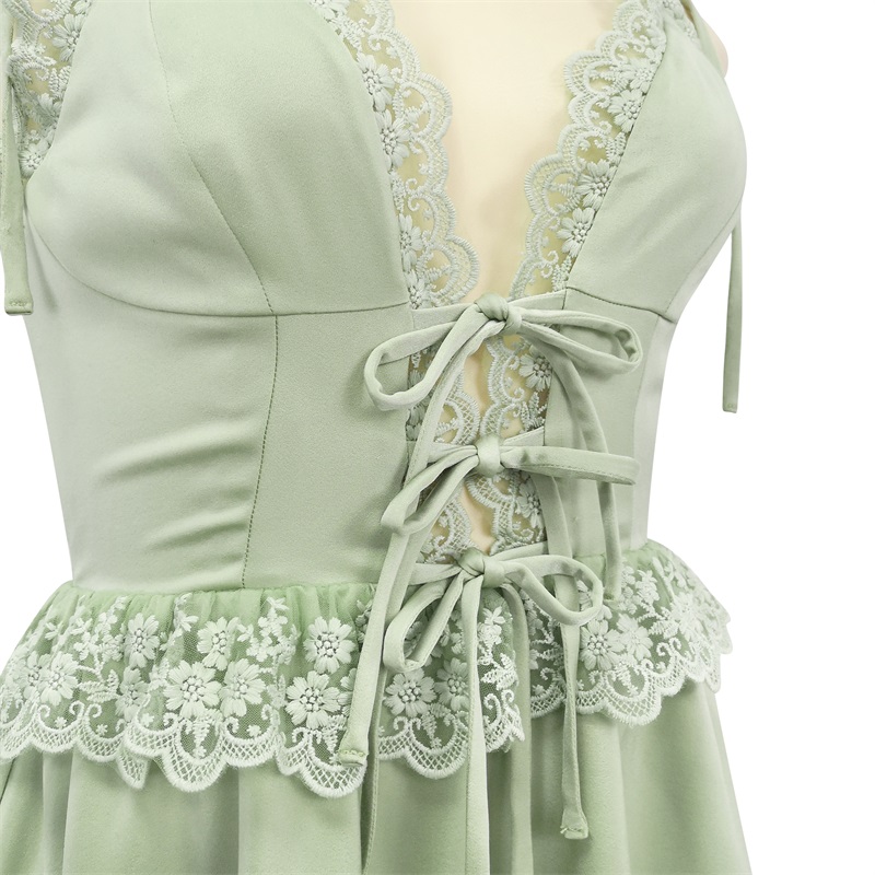 Sexy V neck ruffled romper