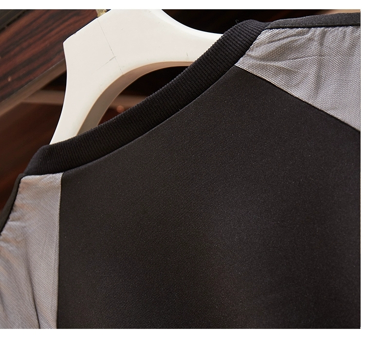 Trendy Fashion Fall Winter Women Ladies Long Sleeve Contrast Color Blocking Loose Long Maxi Straight Dress Casual Women Dress