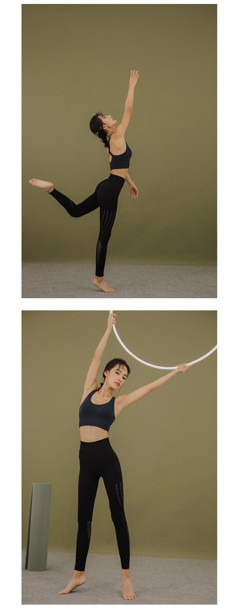 High Waisted Running Yoga Pants Mesh Gym Leggings Stretch Breathable Custom the logo and Color