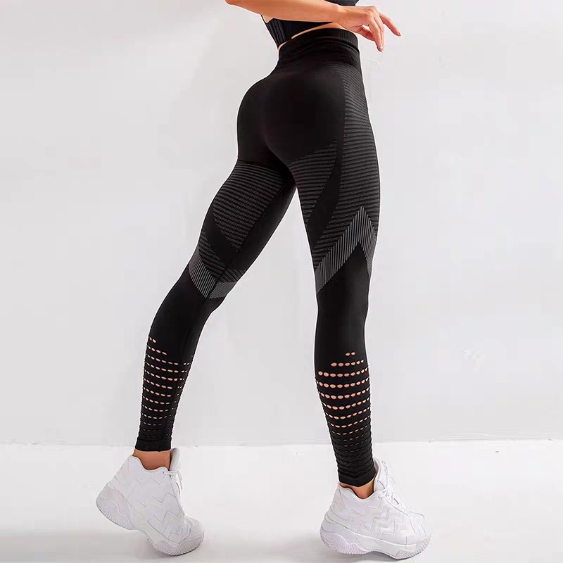 2025 New Sports and Fitness Fast Drying High Waisted Mesh Yoga Elastic Leggings