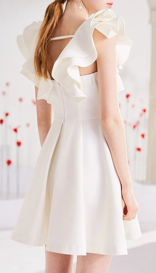 2025 New Style Spring Hot Sale Style Ruffled High Waist A-line Skirt Banquet Party Foreign Trade Dress