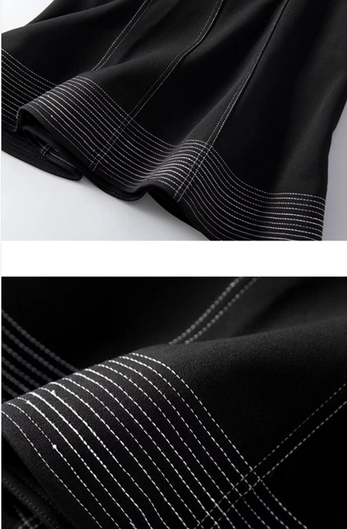 Clothing Manufacturers Custom Spring Summer Autumn Comfortable Navy Slim Denim Sleeveless Crew Neck Midi Dress